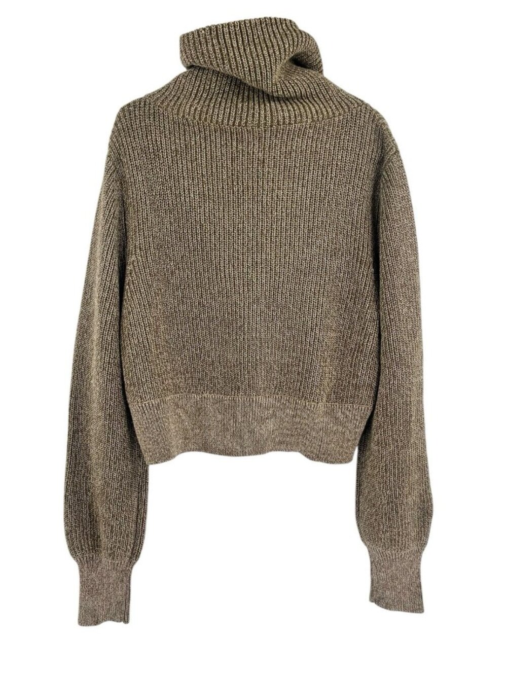 VARLEY Women's Brown/Army Green Heather Cowl Neck 1/4 Zip Sweater XL NWOT - Picture 6 of 6